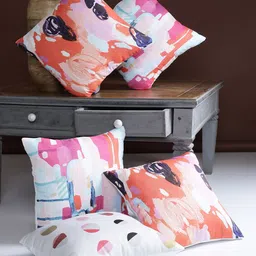 Alina decor Multicoloured Set of 5 Abstract Square Cushion Covers-4