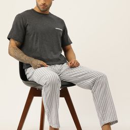 ETC Men Striped Pure Cotton Night Suit-picture-46