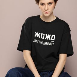 Kook N Keech Typography Printed Drop-Shoulder Sleeves Oversized Pure Cotton T-shirt-picture-47