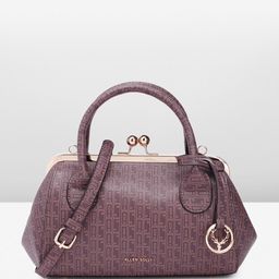 Allen Solly Brand Logo Printed Structured Handheld Bag-52