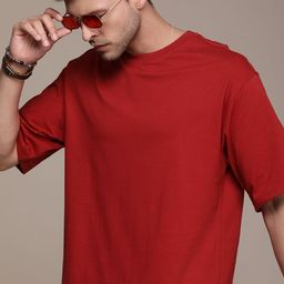 The Roadster Life Co. Drop-Shoulder Sleeves Pure Cotton T-shirt-image-81