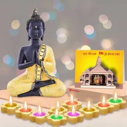 Archies Multicoloured Diwali Showpiece Gift Set-image-60