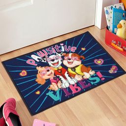 Saral Home Navy Blue & Pink Paw Patrol Pupps Print Anti-Skid Doormat-35