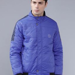 The Indian Garage Co Men Blue Solid Lightweight Bomber-image-50