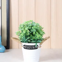 TAYHAA Green Artificial Plant With White Pot-33