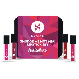 SUGAR Set of 4 Smudge Me Not Mini Lipstick 1.1 ml Each - Bestsellers-1