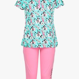 Sea Green Printed Nightdress-image-67