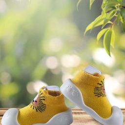 Baby Moo Unisex Kids Yellow Colourblocked Sneakers-image-38