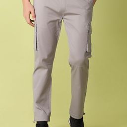 V-Mart Men Mid-Rise Cotton Cargo Trousers-image-81