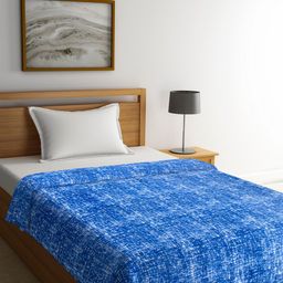 Portico New York Blue Abstract AC Room 300 GSM Single Bed Blanket-image-93