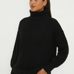 DOROTHY PERKINS Longline Self Design Pullover-picture-31