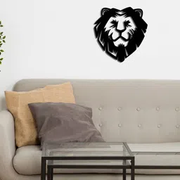 eCraftIndia "Lion Face" Black Engineered Wood Wall Art Cutout, Ready to Hang Home Decor-image-71