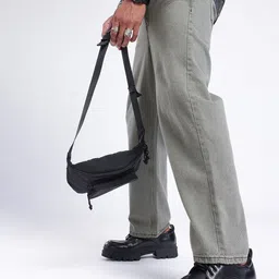glitchez Men Urban Setup Loose Cropped Fit Jeans-image-92