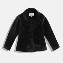 Leather Retail Girls Velvet Tailored Jacket-image-16