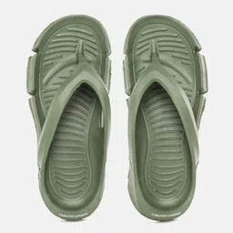 Carlton London Men Olive Green Solid Thong Flip-Flops-image-80
