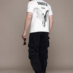 ZORI WORLD Unisex Typography Puff Printed T-shirt-image-45