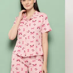 Leading Lady Printed Shirt With Shorts Night suit-image-35