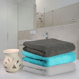 HEELIUM Unisex Super Soft & Quick Absorbent 600 GSM Bamboo Hand Towel-18