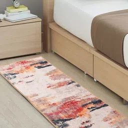 URBAN SPACE Multicolor Abstract Printed Anti-Skid Carpet-12