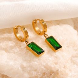 Just Lil Things Stainless Steel Contemporary Drop Earrings-81