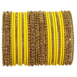 NMII Set Of 28 Zircon Studded Glossy Finished Bangles-image-73