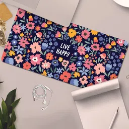 Gathari Blue & Pink Water Resistent & Anti Slippery Desk Mat image 4