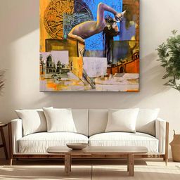 999Store Blue & Yellow Canvas Religious Wall Painting-picture-22