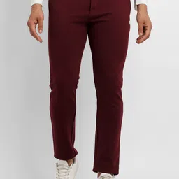 Status Quo Men Maroon Cotton Solid Regular-Fit Track Pants-image-53