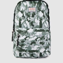 Lino Perros Women Olive Green & White Camouflage Print Laptop Backpack-90