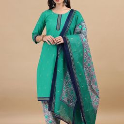 MIRAAN Printed Pure Cotton Unstitched Dress Material-image-95