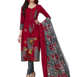 MIRAAN Printed Pure Cotton Unstitched Dress Material-image-25