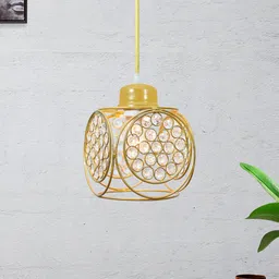 Homesake Yellow Textured Hanging Pendant Ceiling Lamp-picture-29