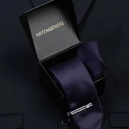 LOUIS STITCH Men Dotted Pattern Blue Italian Silk Necktie Accessory Gift Set-picture-10