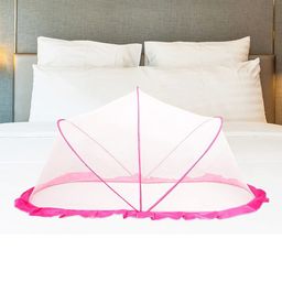 Classic Mosquito Net Kids Pink & White Solid Mosquito Net-image-91