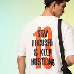HRX by Hrithik Roshan Men Typography Printed Drop-Shoulder Sleeves Pure Cotton T-shirt-image-22