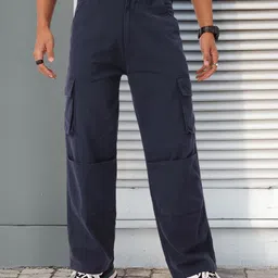 Kook N Keech Men Urban Utility Relaxed Fit Cargos Trousers-image-75