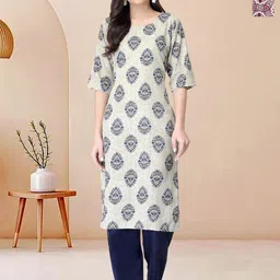 Moda Rapido Pack of 2 Printed Straight Kurta with Trousers-picture-27