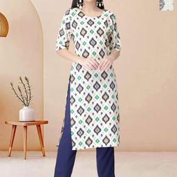 Moda Rapido Pack of 2 Printed Straight Kurta with Trousers-picture-34