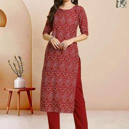 Moda Rapido Pack of 2 Printed Straight Kurta with Trousers-picture-11