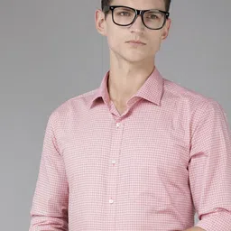 Park Avenue Slim Fit Checked Pure Cotton Formal Shirt-image-64
