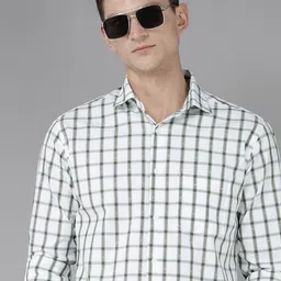 Park Avenue Slim Fit Checked Pure Cotton Casual Shirt-picture-5