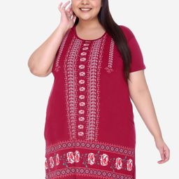 IN Love Floral Printed Longline Cotton Lounge T-Shirt-6