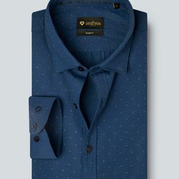 INVICTUS Men Easy Care Teal Blue Checked Sustainable Formal Shirt-image-28
