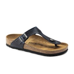 Birkenstock Gizeh Blue Regular Width Oiled Leather Thong Sandals-picture-2