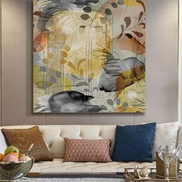 999Store Yellow & Grey Canvas Abstract Wall Paintings-picture-11