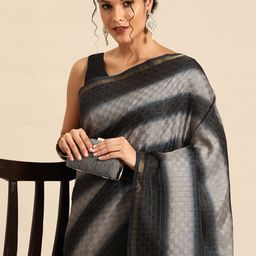 HERE&NOW Striped Ready to Wear Saree-picture-39