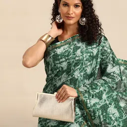 HERE&NOW Abstract Printed Ready to Wear Saree-16