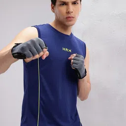 HRX by Hrithik Roshan Men Rapid-Dry Training T-shirt with Contrast Piping Detail-image-57