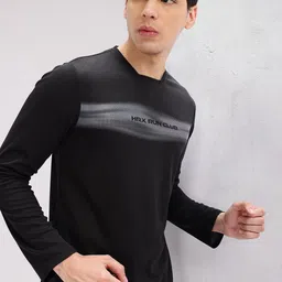 HRX by Hrithik Roshan Men Brand Logo Striped Rapid-Dry Running T-shirt-picture-41