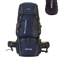 Impulse Navy-Blue & Black Colourblocked Waterproof Rucksack 80 L-19